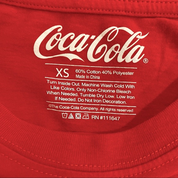 2/$10 Coca Cola cropped long sleeve shirt - Picture 3 of 3